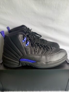 AUTHENTIC Jordan 12 Retro Black Dark Concord size 10.5 CT8013-005 2020 PRE-OWNED